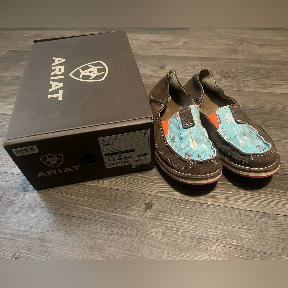 Ariat Women's Brown and Turquoise Casual Loafers